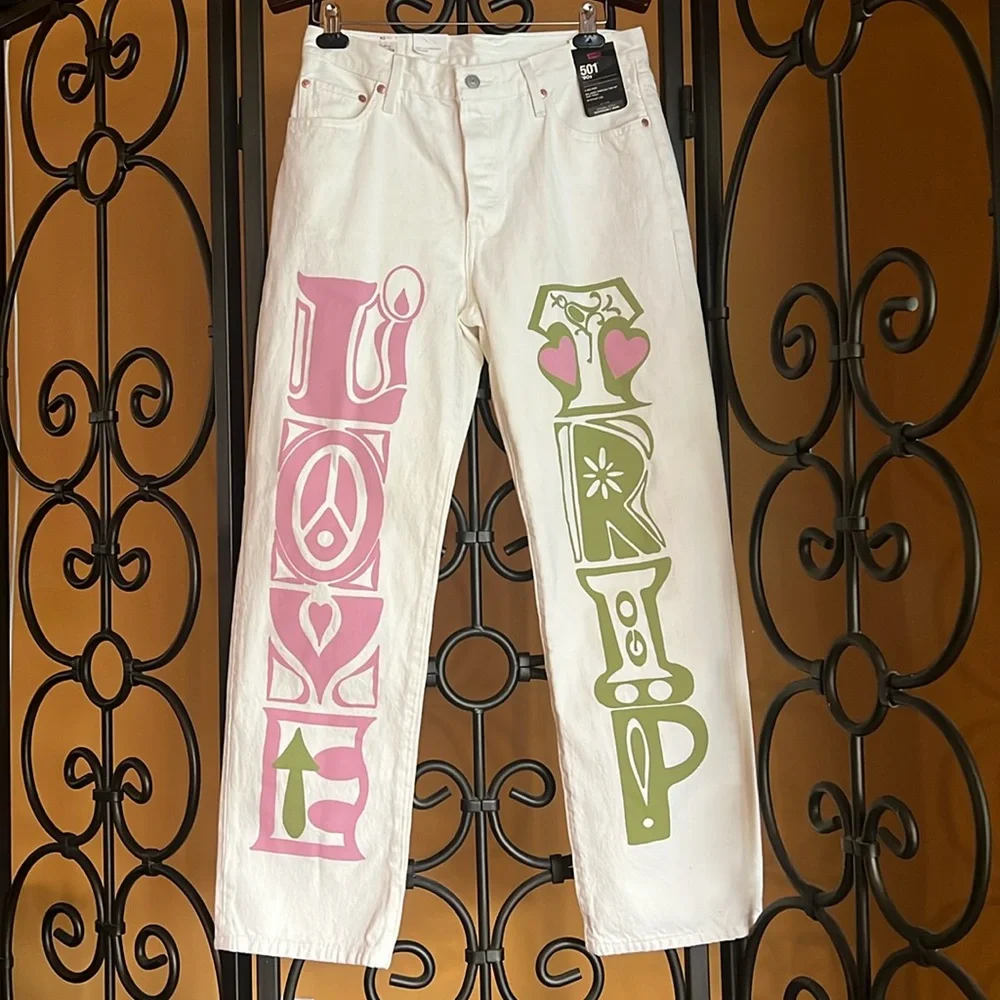LEVI’S 501 90’s Crazy Legs Summer of Love Collection - Picture 1 of 16